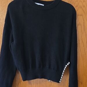 Zara Black Sweater with Decorative Accents